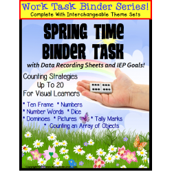 REFILL ONLY: Autism Work Task Binder with Data SPRING THEME